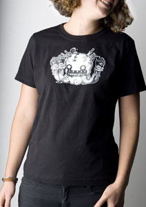 ladies large tshirt black