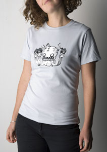 ladies large tshirt silver gray front